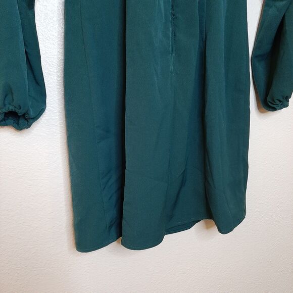 Abercrombie Fitch Dress Dark Green Women Size XSP Petite Mini Square Neckline - Picture 11 of 12